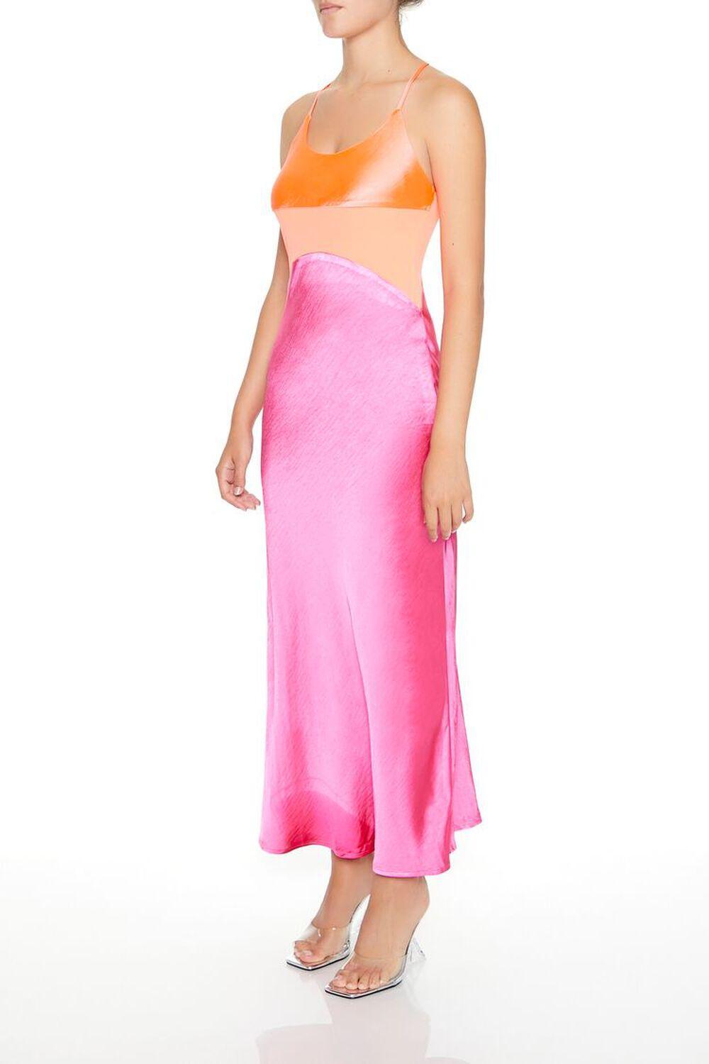 Satin Colorblock Maxi Dress | Forever 21 Product Image
