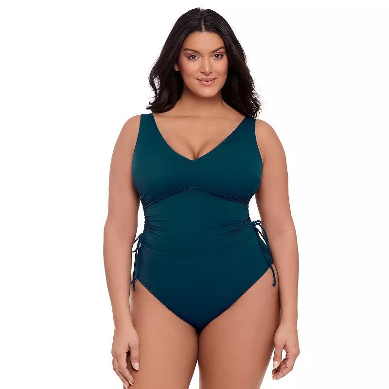 Womens S3 Swim Sculpting Cinch One Piece with Adjustable Side Ties, Womens Black Product Image