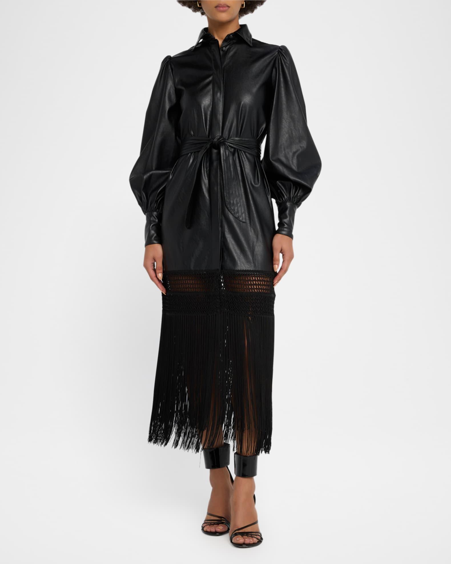 La Victoria Long-Sleeve Fringe Dress Product Image
