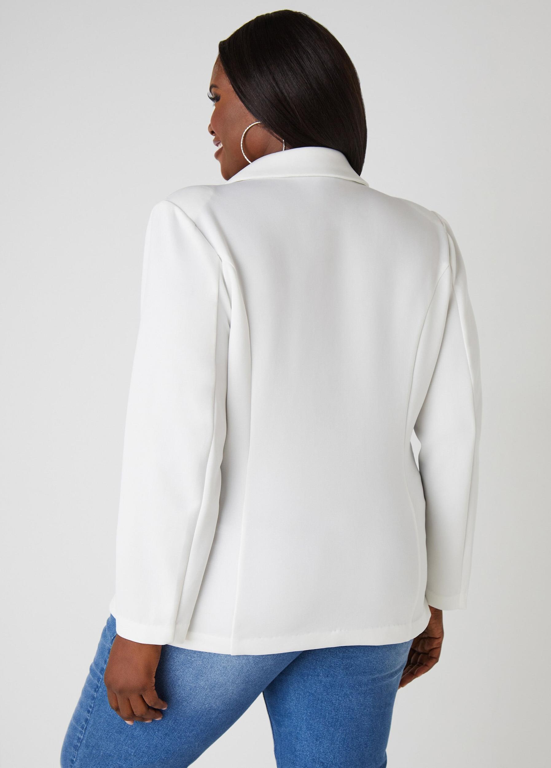 Denim Print Scuba Blazer Product Image