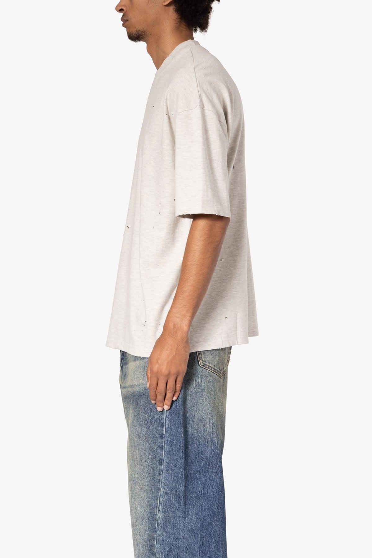 Heavy Distressed Tee - Grey Product Image