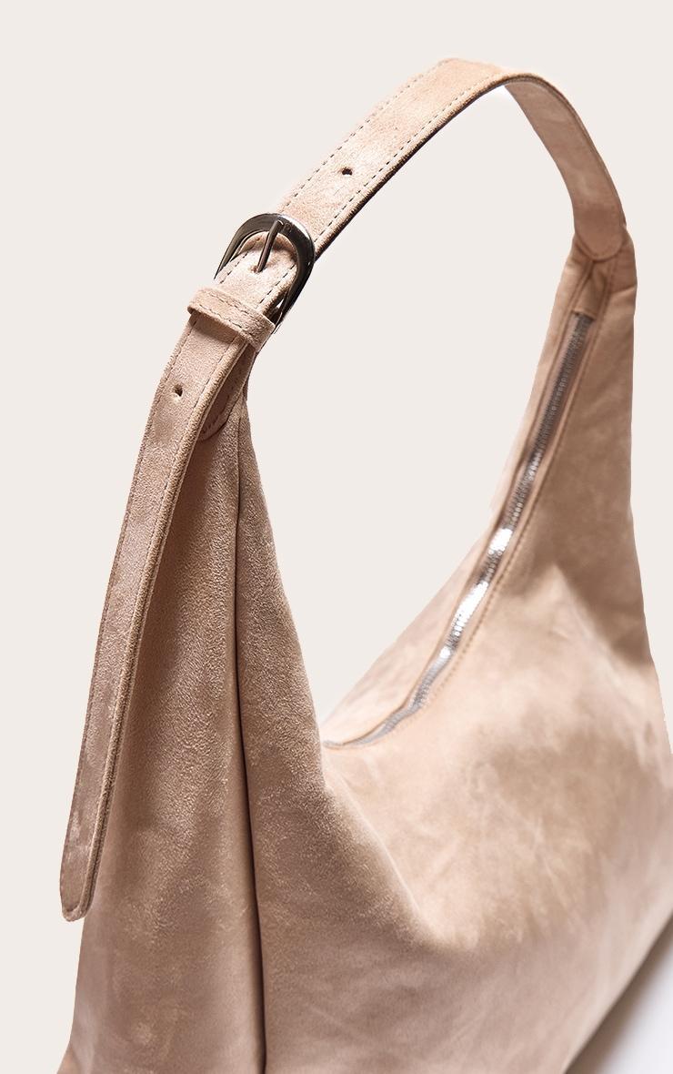 Cream Faux Suede Tote Product Image