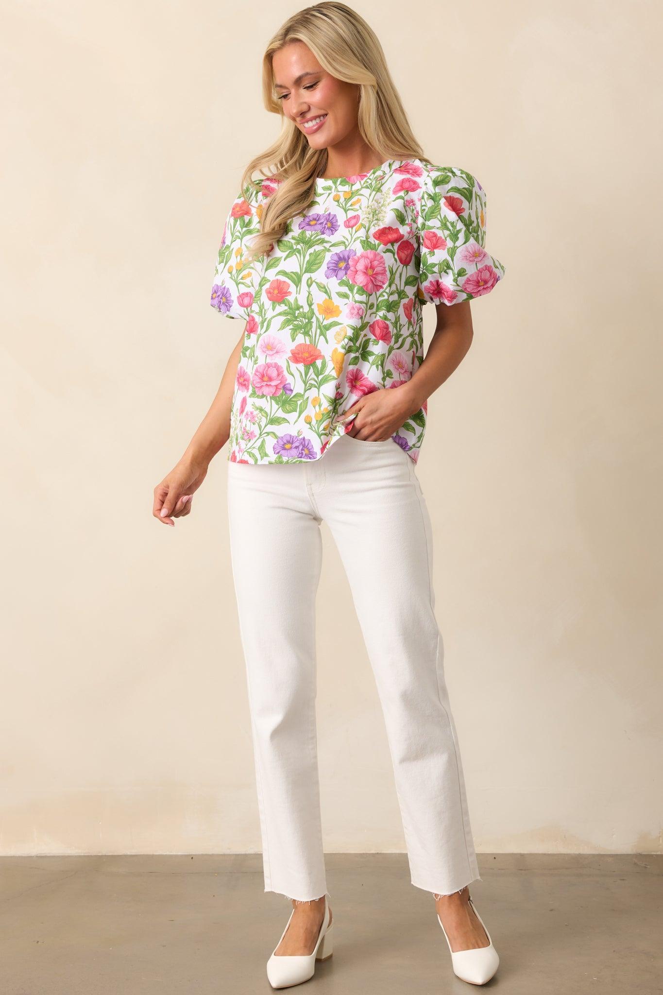 Lane Secret Garden Floral Cotton Top Product Image