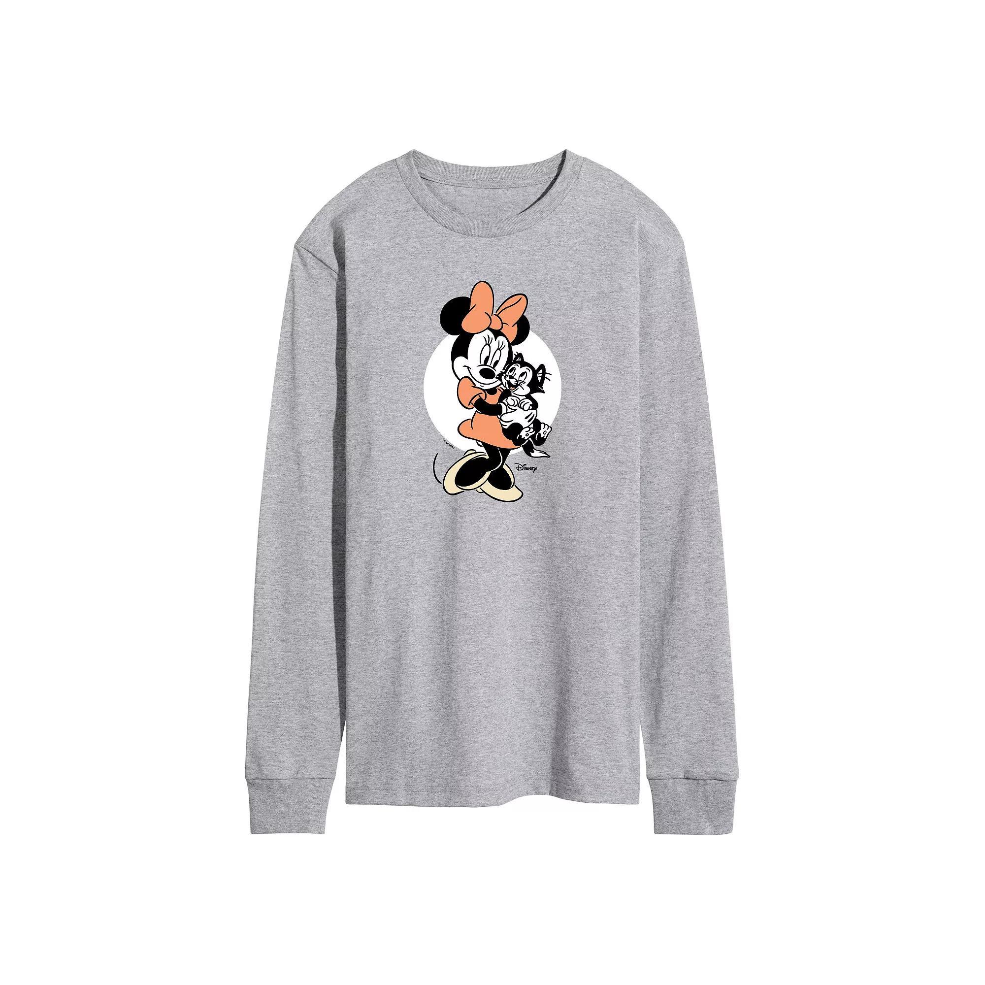 Disney's Minnie Mouse & Figaro Men's Long Sleeve Graphic Tee, Size: XL, Red Product Image