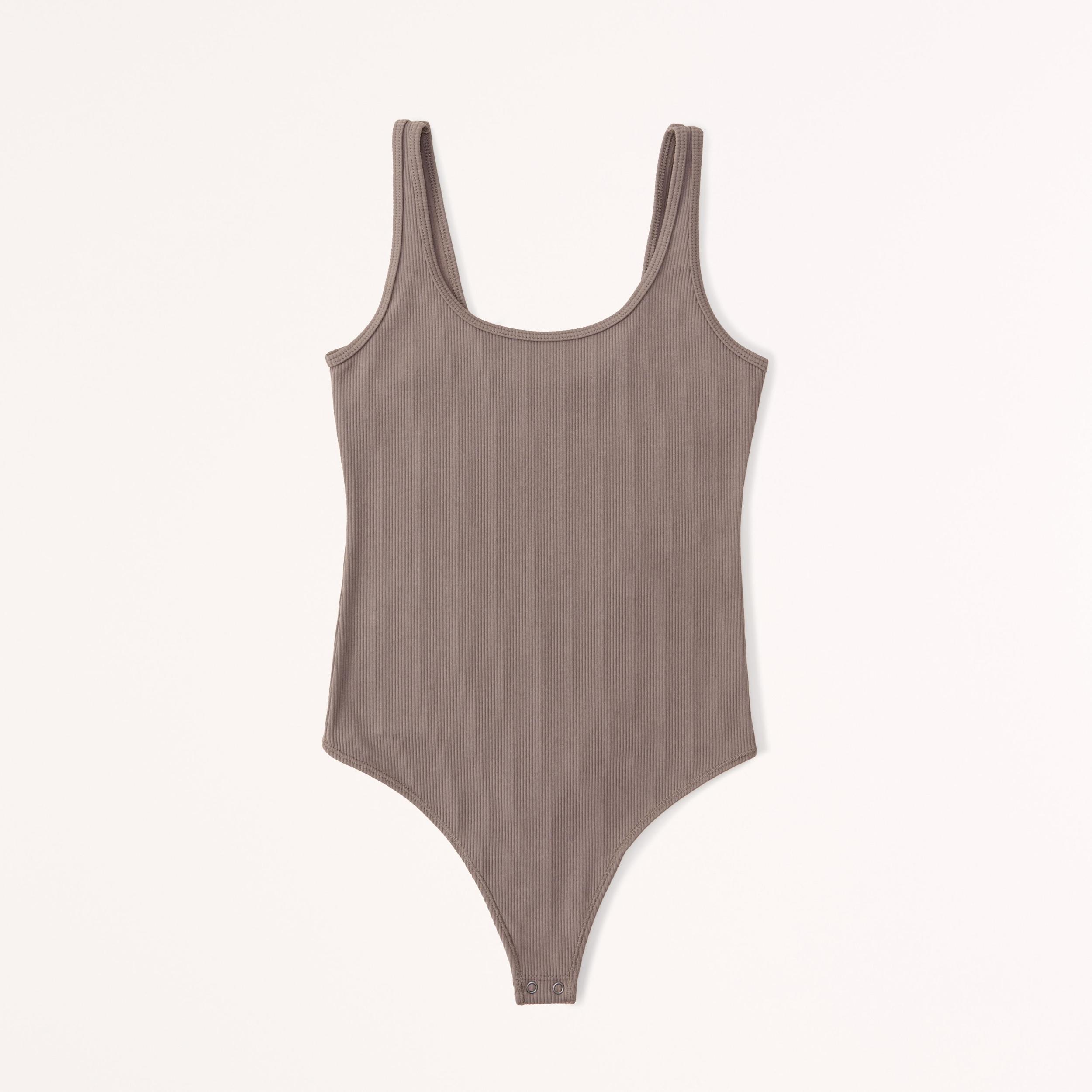 Seamless Rib Fabric Scoopneck Bodysuit Product Image