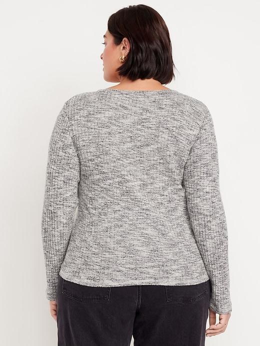 Plush-Knit Long-Sleeve T-Shirt Product Image
