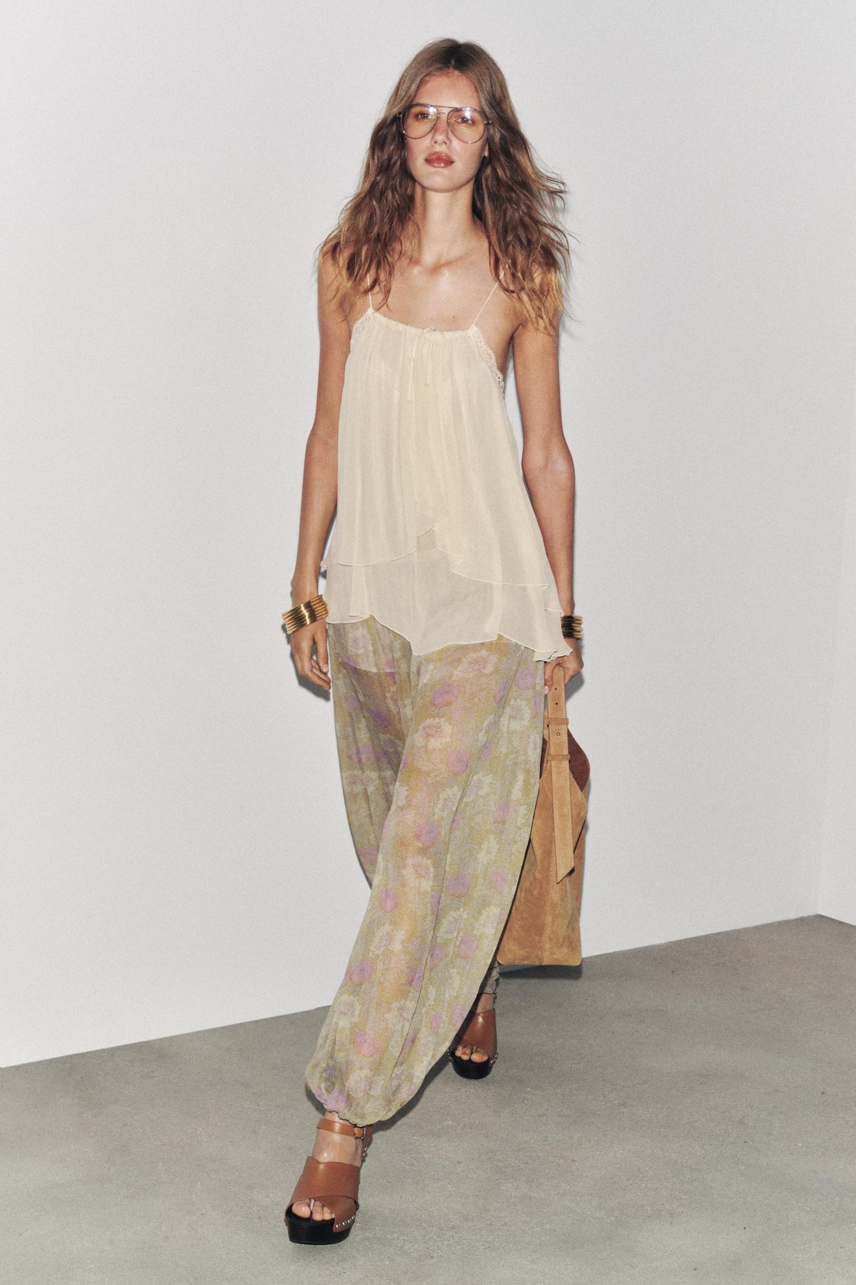 ZW COLLECTION FLORAL BALLOON PANTS Product Image
