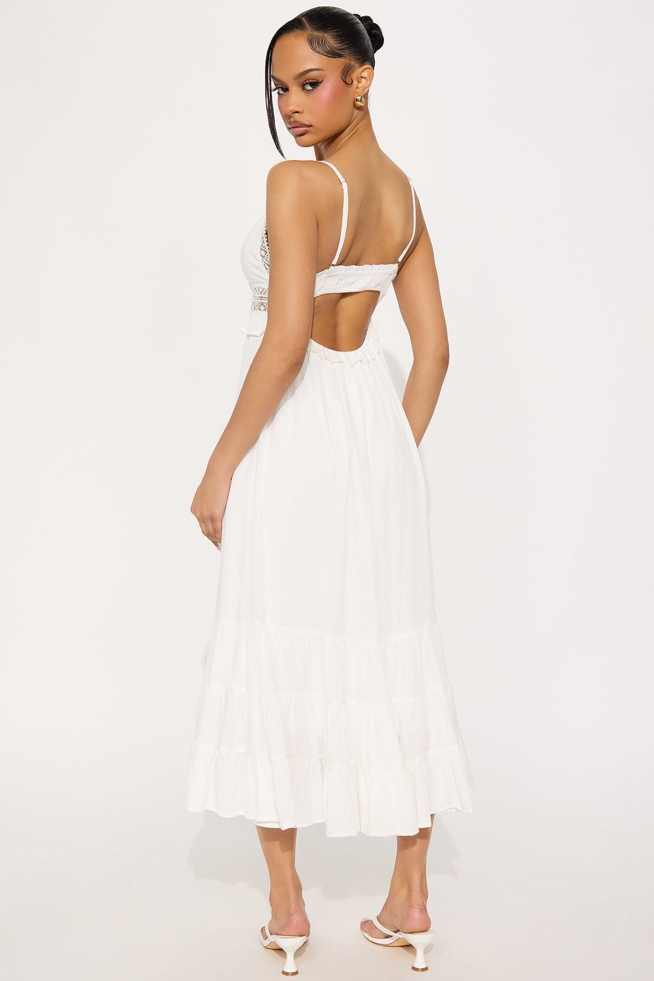 Aurora Ruffle Maxi Dress - White Product Image