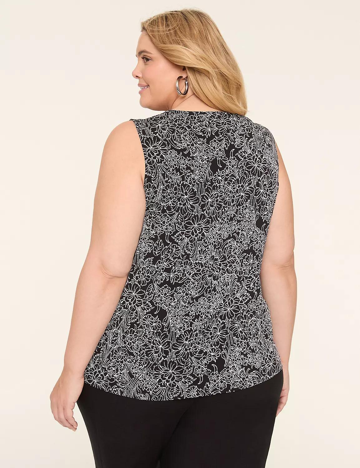 Swing Sleeveless Pleat-Front Top Product Image