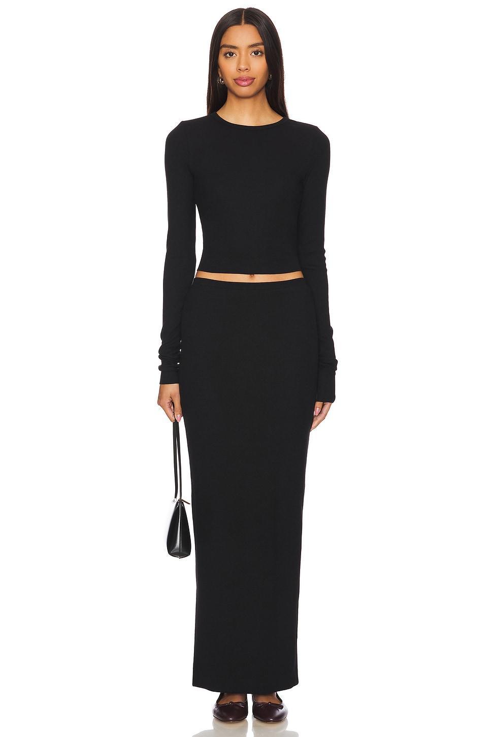 Cropped Long Sleeve Fitted Top Eterne Product Image