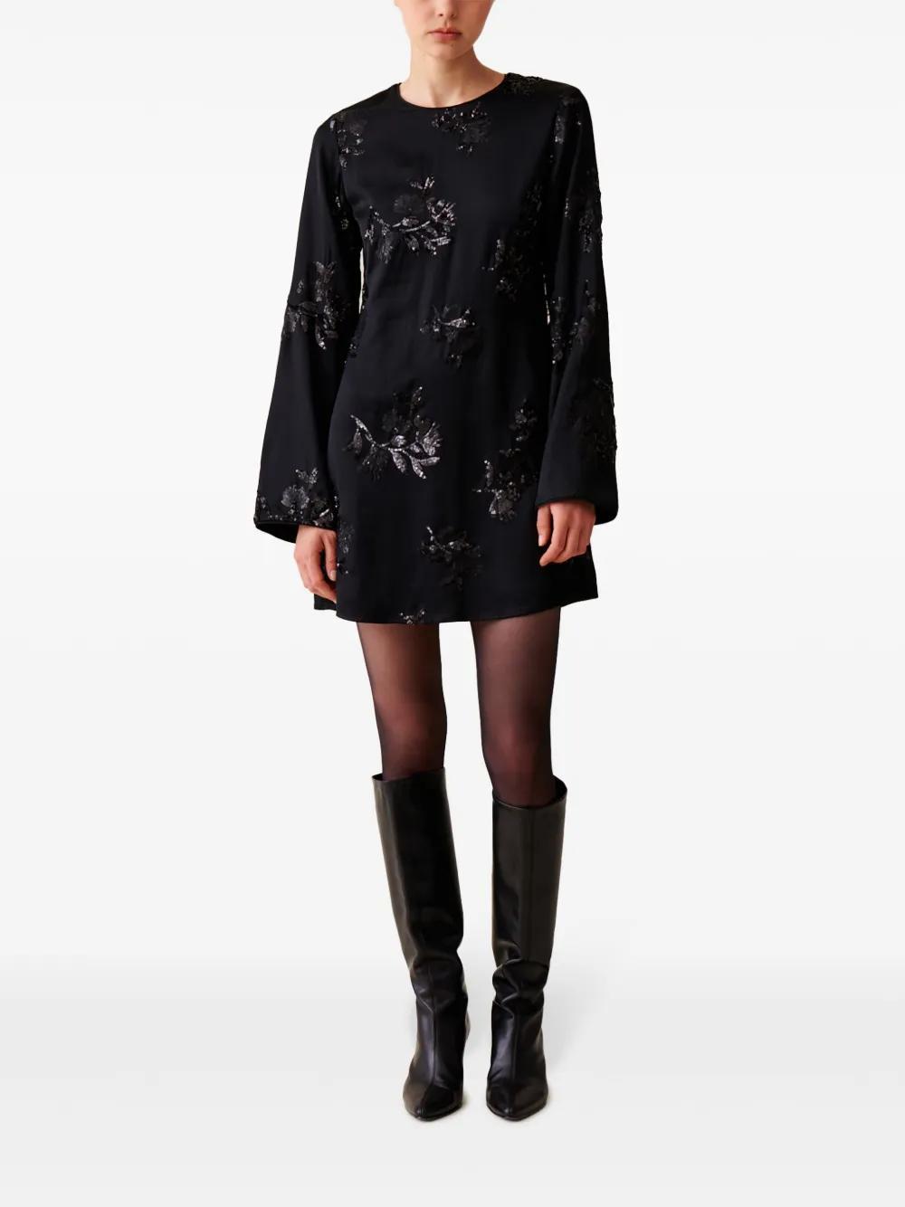 embroidered sequins mini dress Product Image