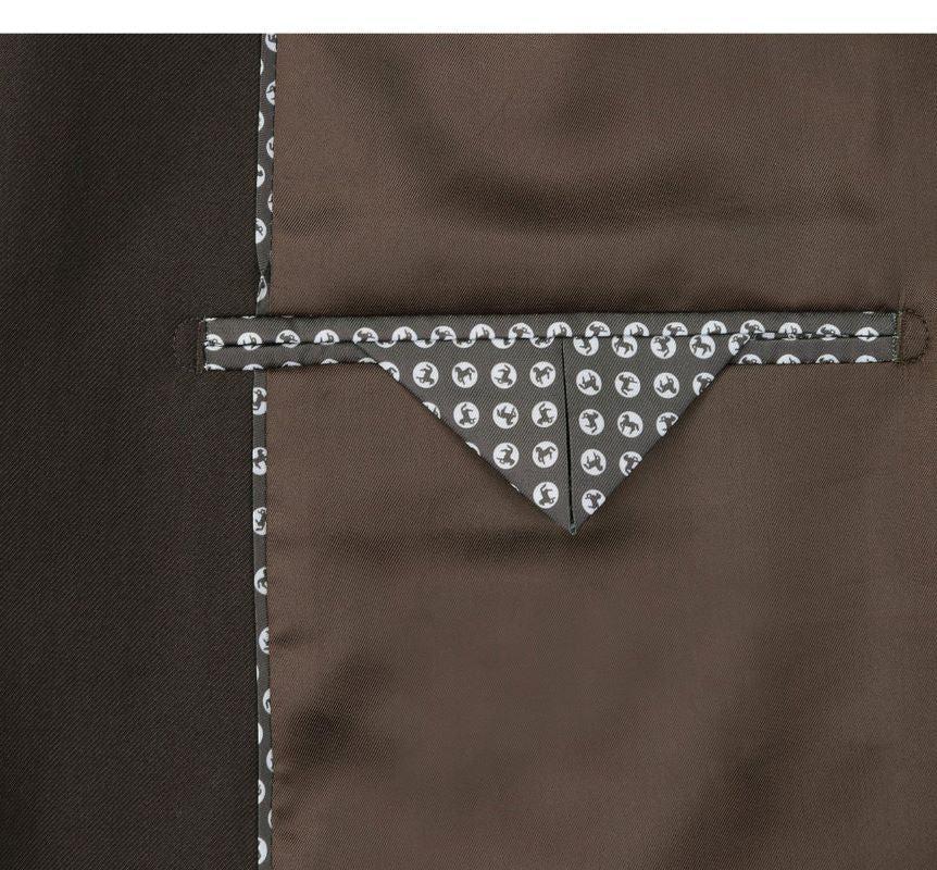 Vanderbilt Collection - Classic 2 Piece Suit 2 Buttons Regular Fit In Brown Product Image
