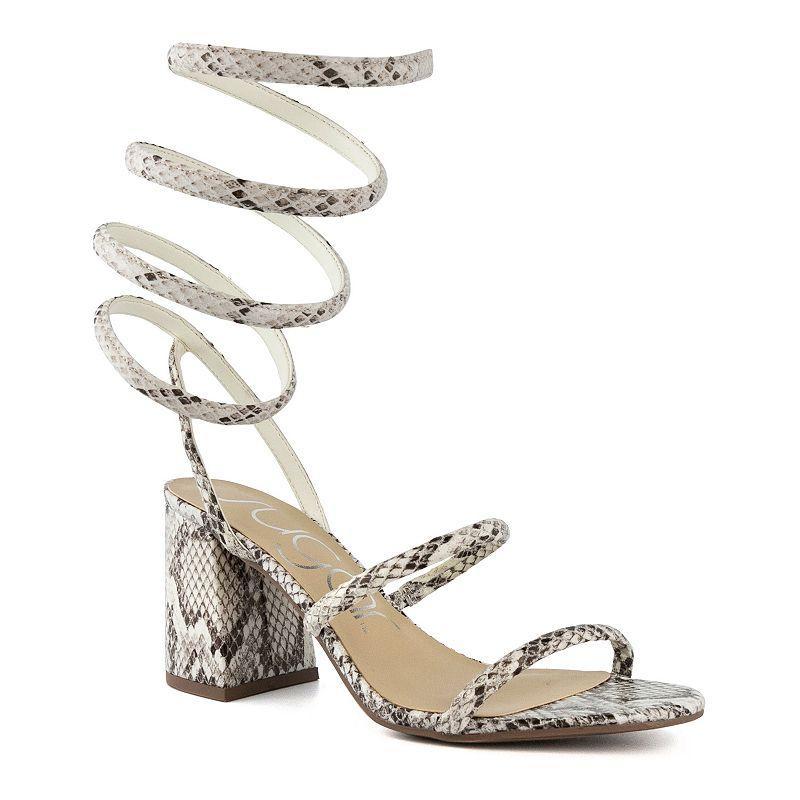 sugar Belleza Women's Block Heel Sandals, Size: 8.5, Off White Product Image