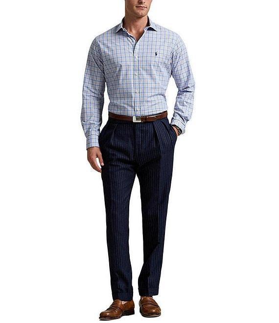Polo Ralph Lauren Classic Fit Plaid Stretch Poplin Long Sleeve Woven Shirt Product Image