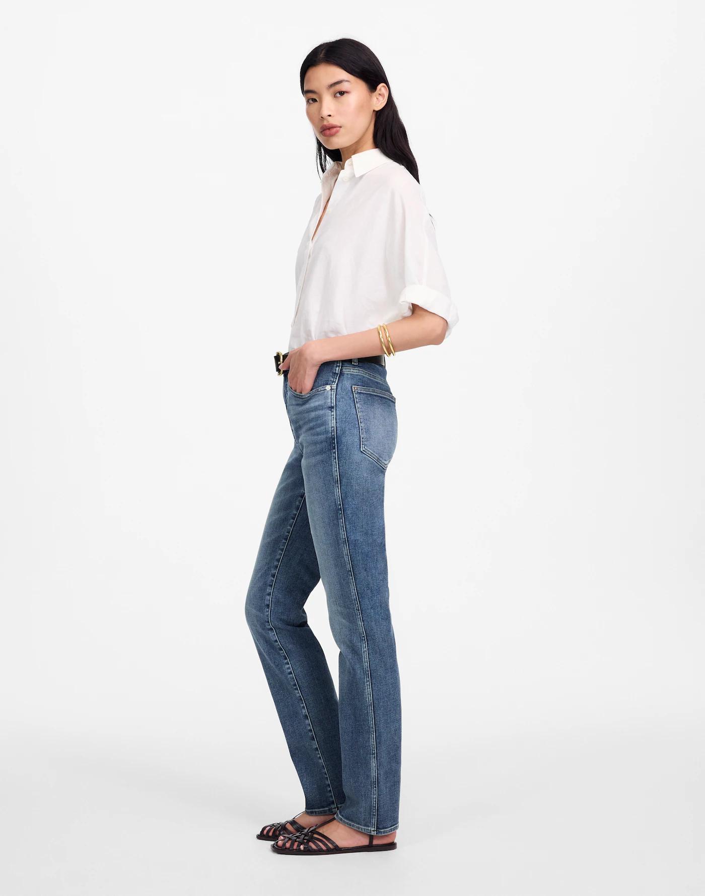 High-Rise Stovepipe Jeans in Ashland Wash Product Image