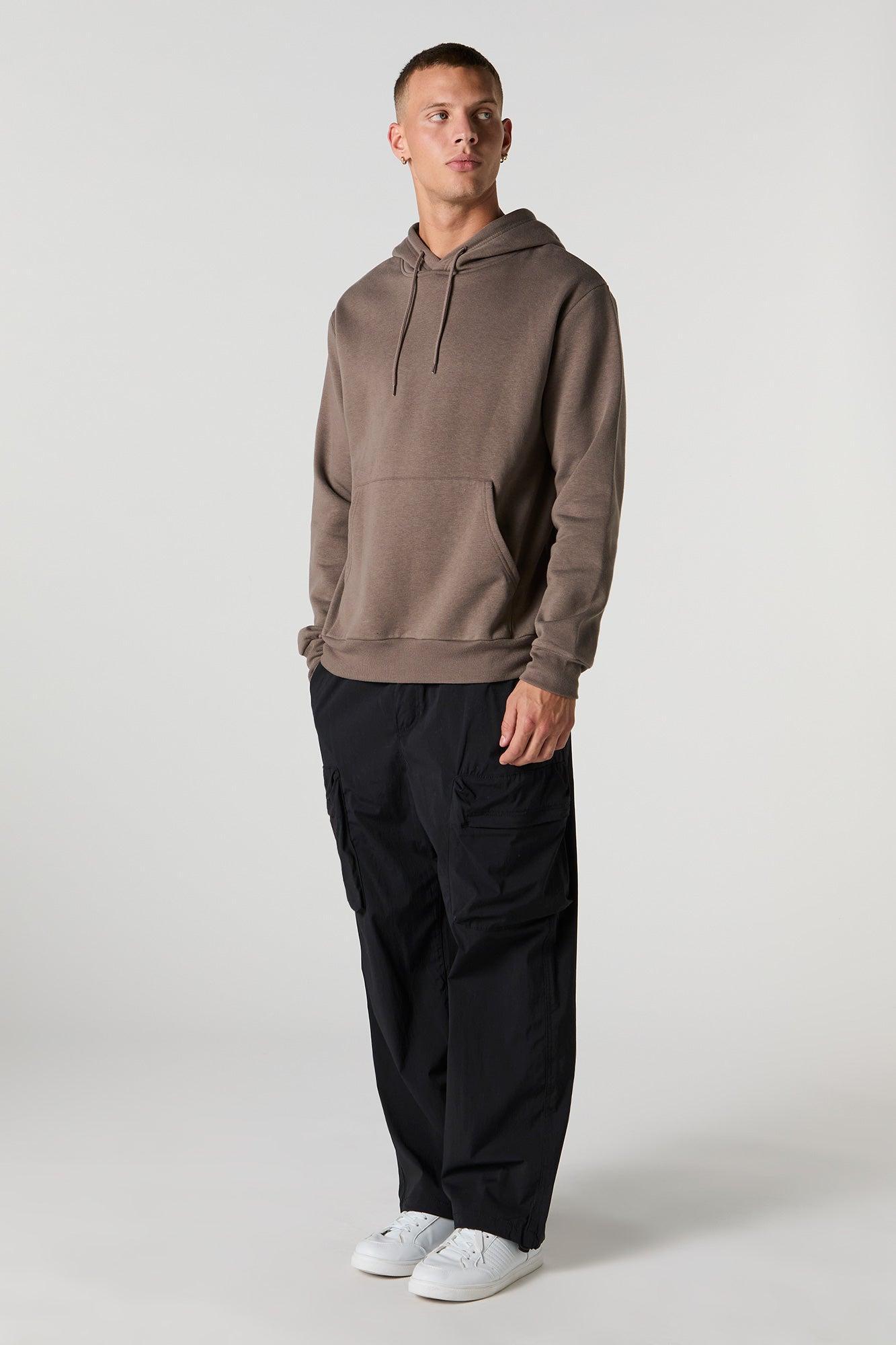 Everyday Solid Fleece Hoodie Male Product Image