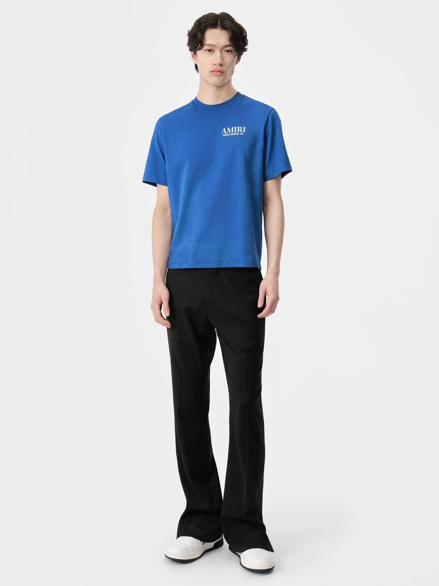 BONES STACKED TEE - Blue Product Image
