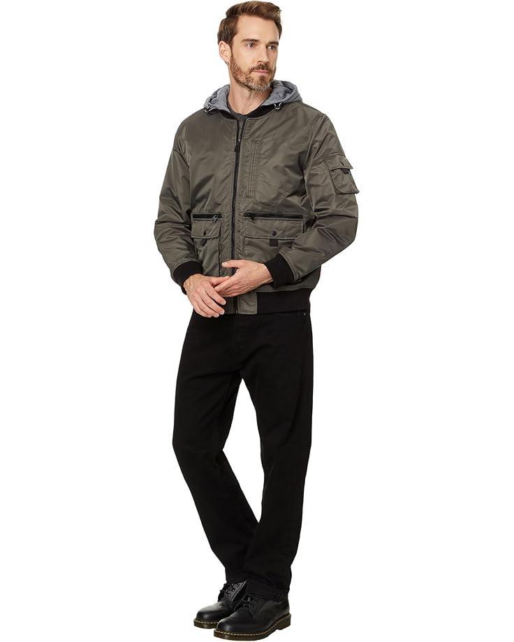 Faux-Leather Trucker with Jersey Hood and Fleece Lining Product Image