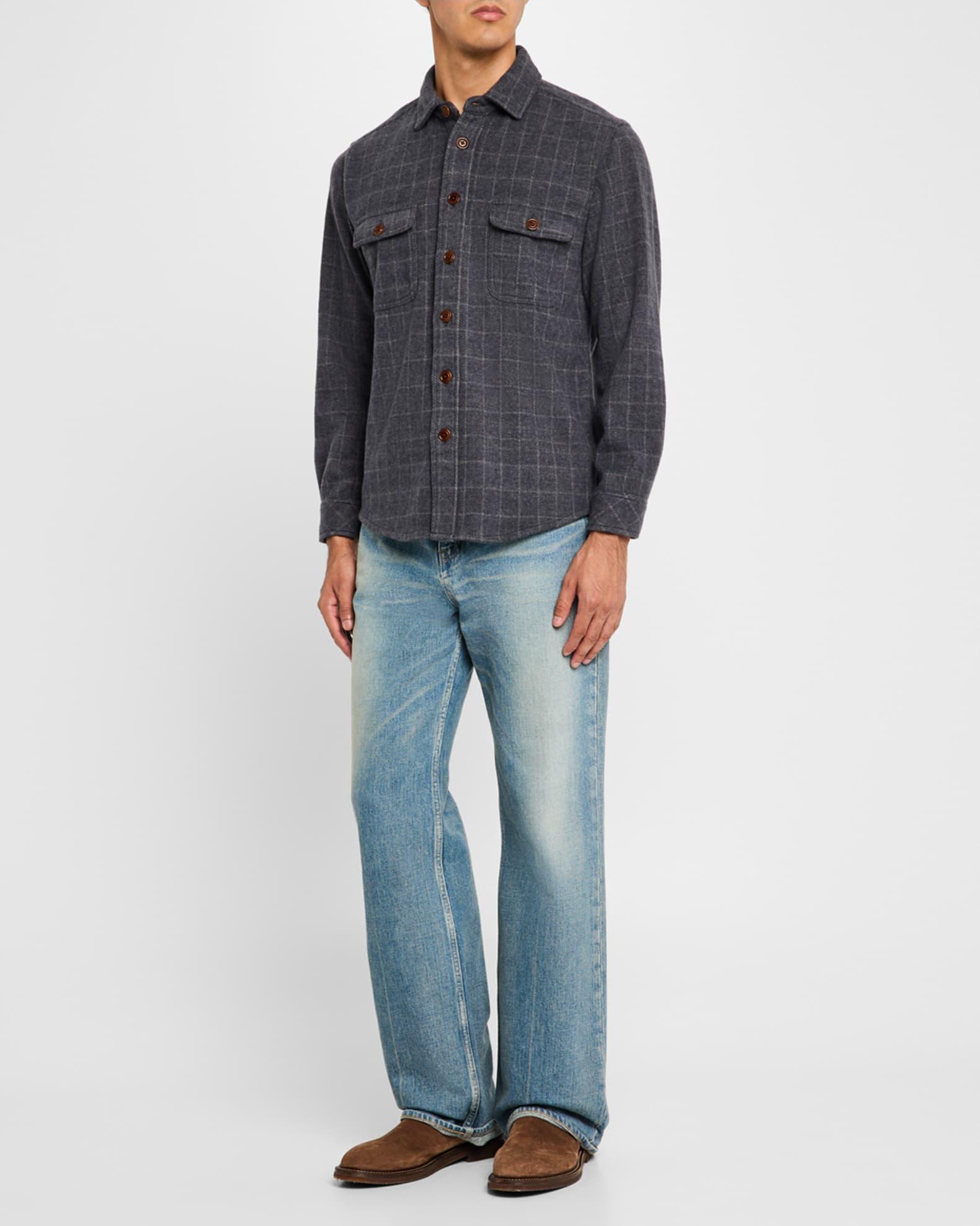 Mens Alder Check Flannel Button-Down Shirt Product Image