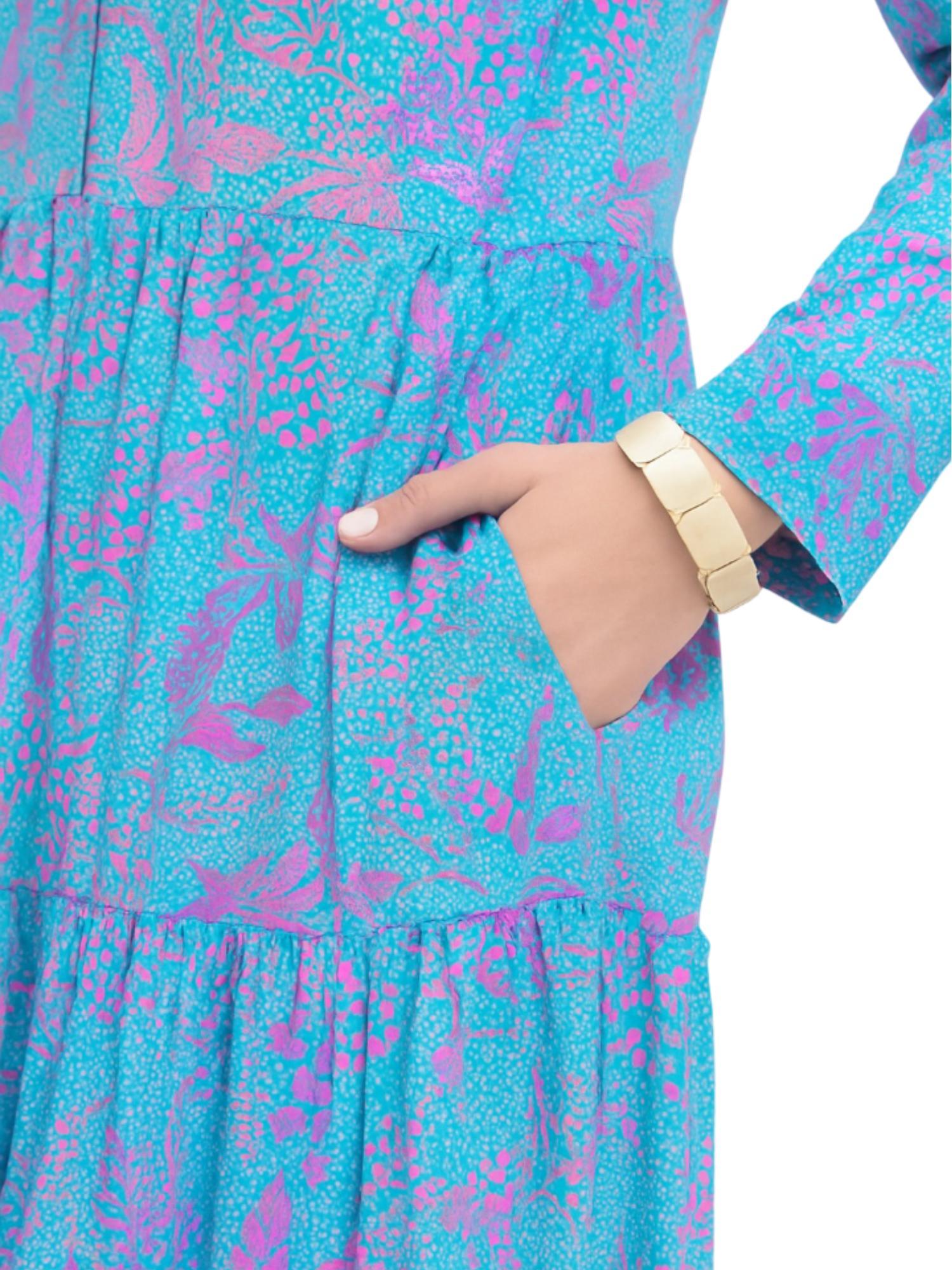 Gold&Silver Cutline Dress Product Image