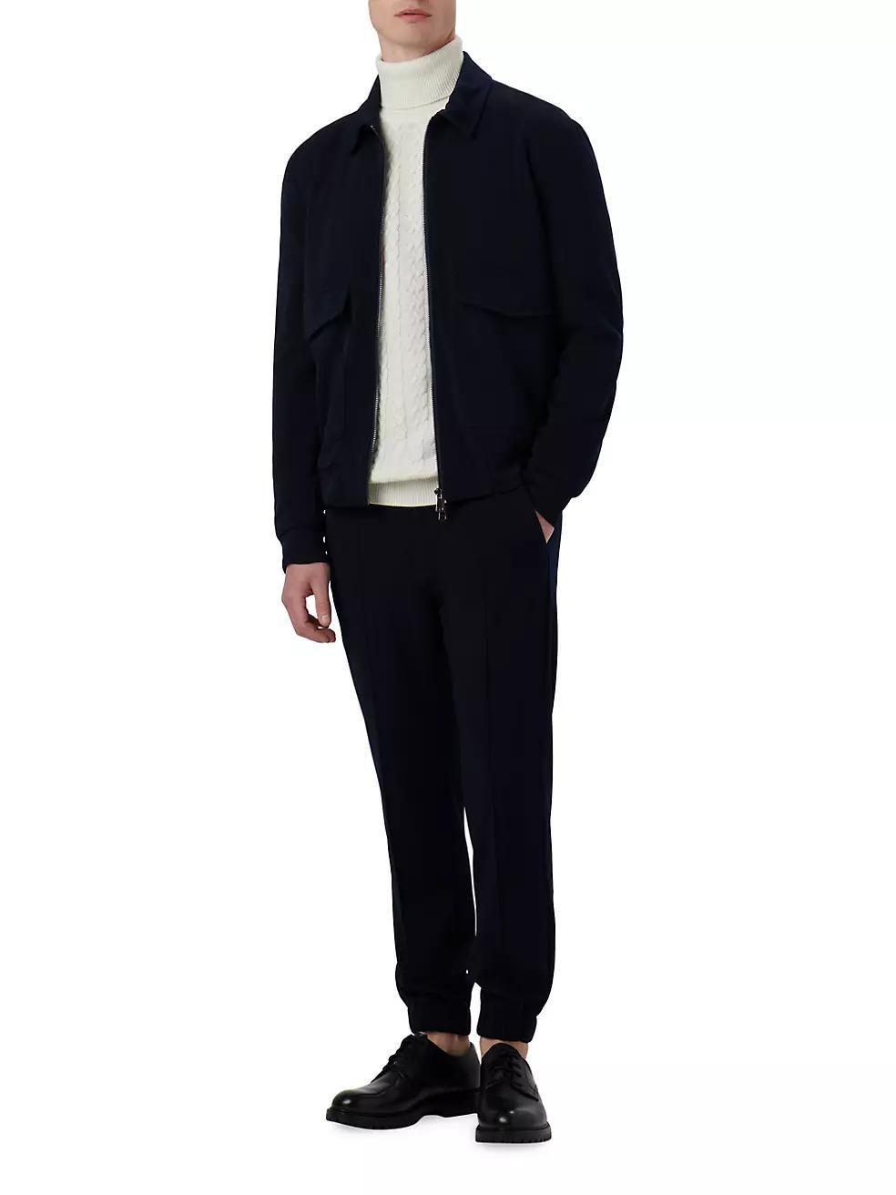 Double-Knit Bomber Jacket Product Image