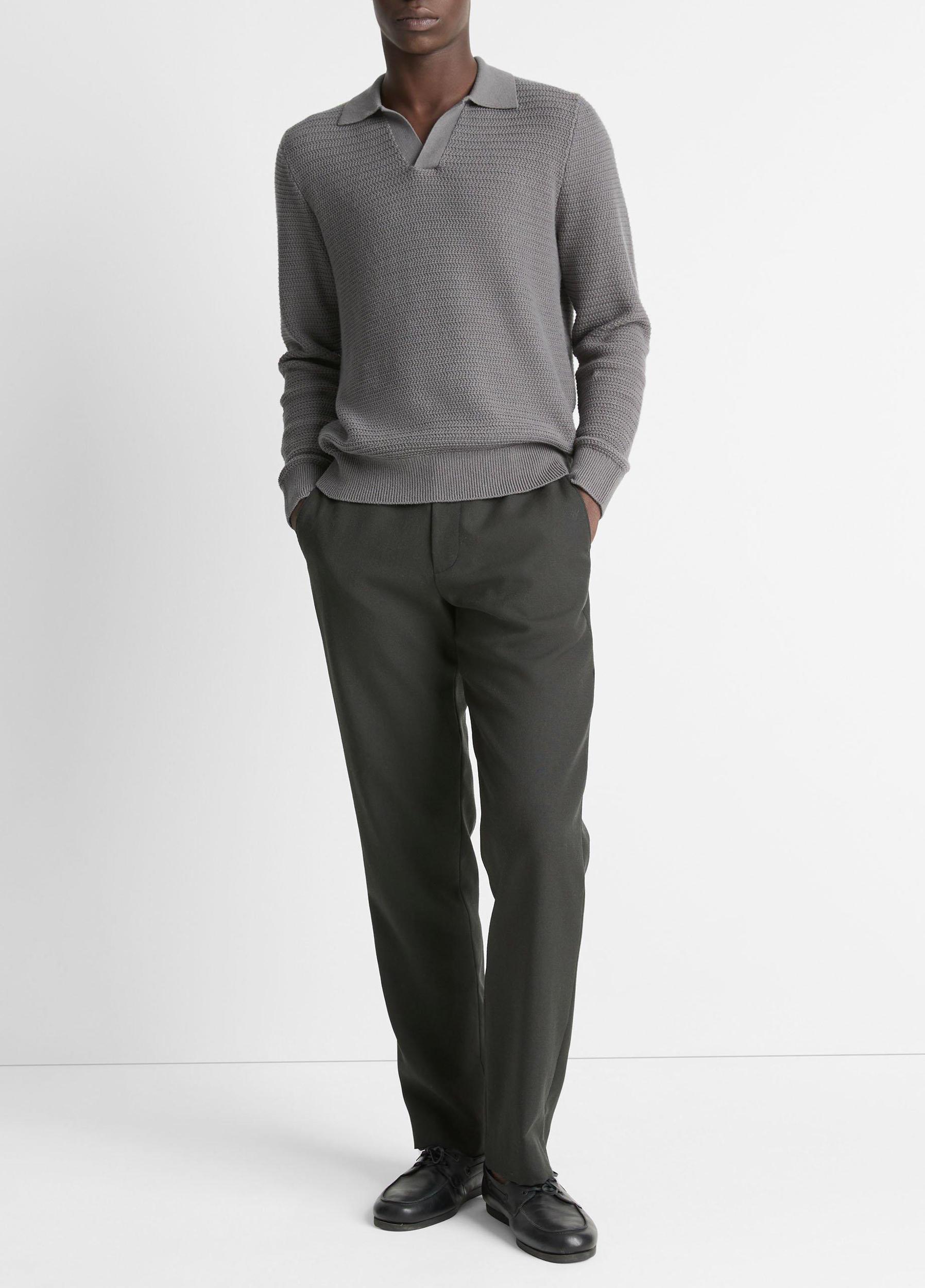 Mens Craftsman Rib Sweater with Johnny Collar Product Image