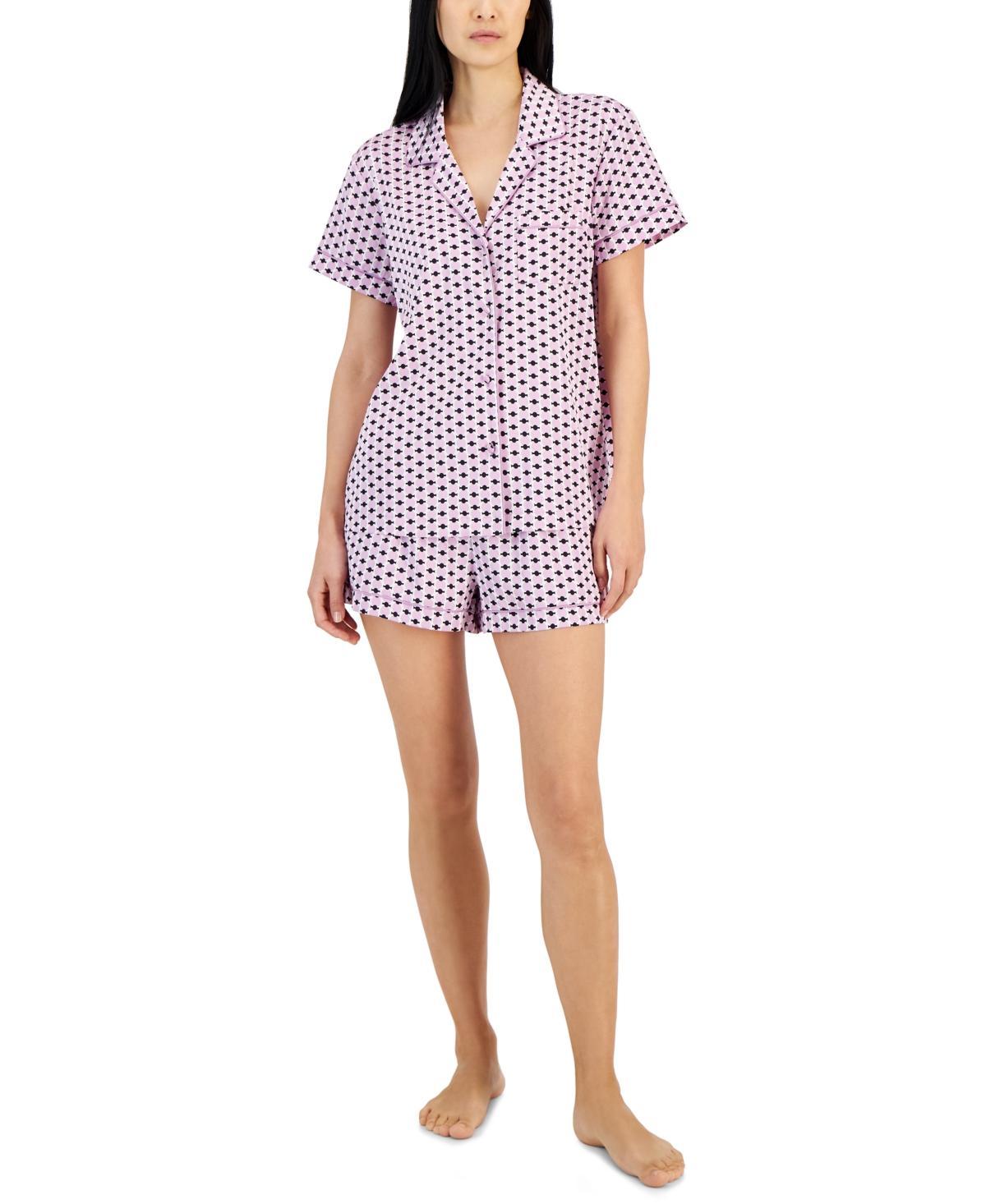 I.n.c. International Concepts Womens 2-Pc. Stretch Satin Notch Collar Pajamas Set, Created for Macys Product Image