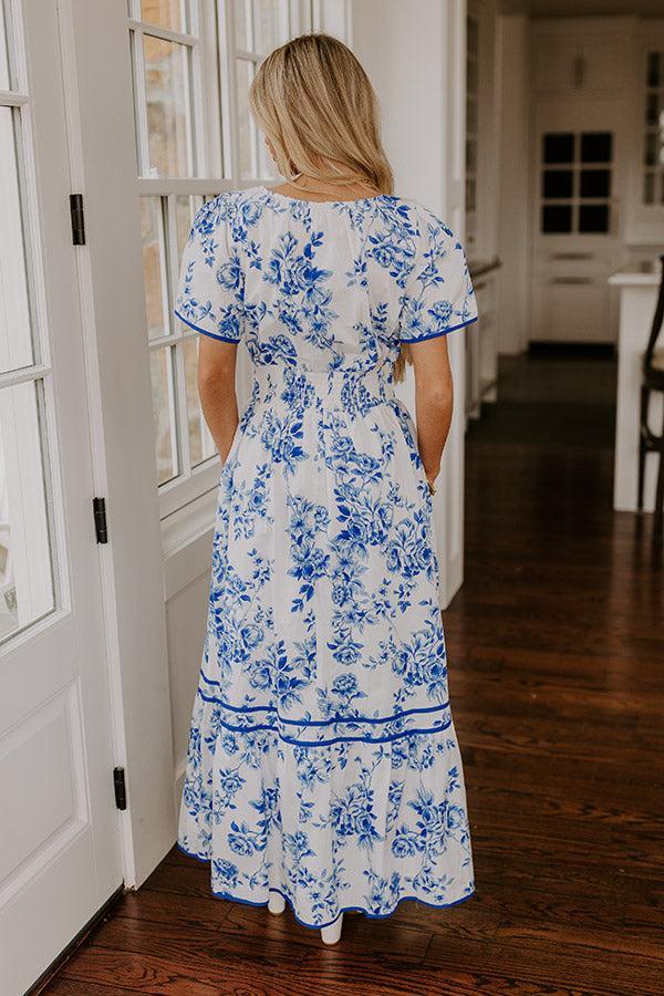 Santorini Bliss Floral Maxi Dress Product Image