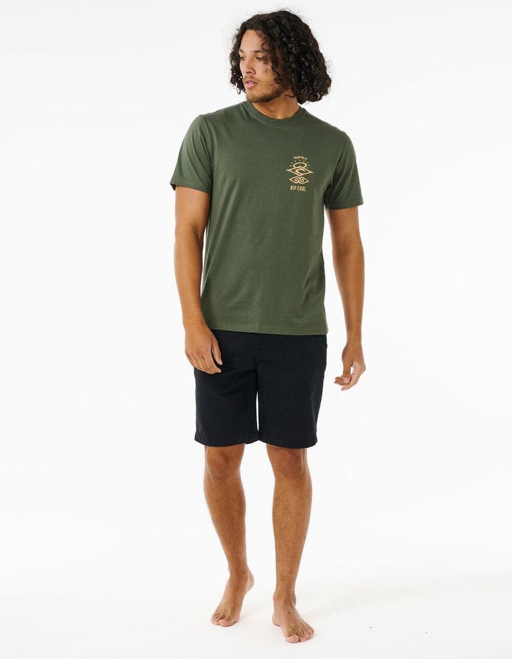 RIP CURL Search Icon Mens Tee - OLIVE Product Image