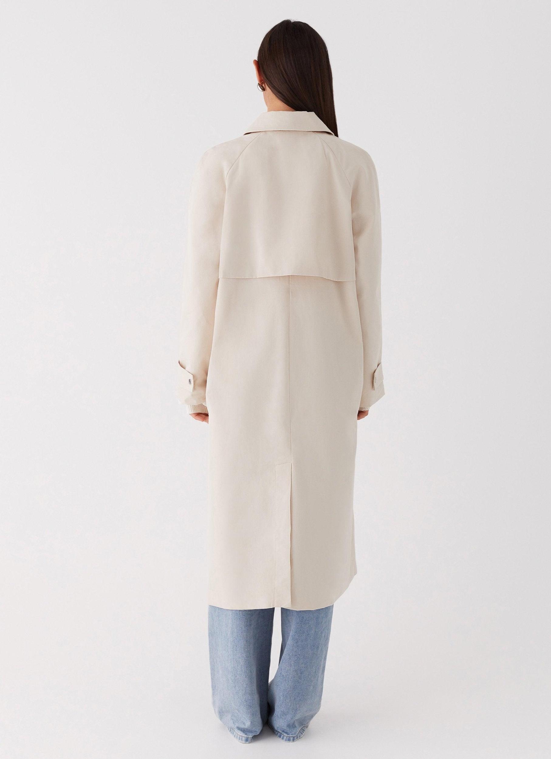 Fill The Void Oversized Trench Coat - Ivory Product Image