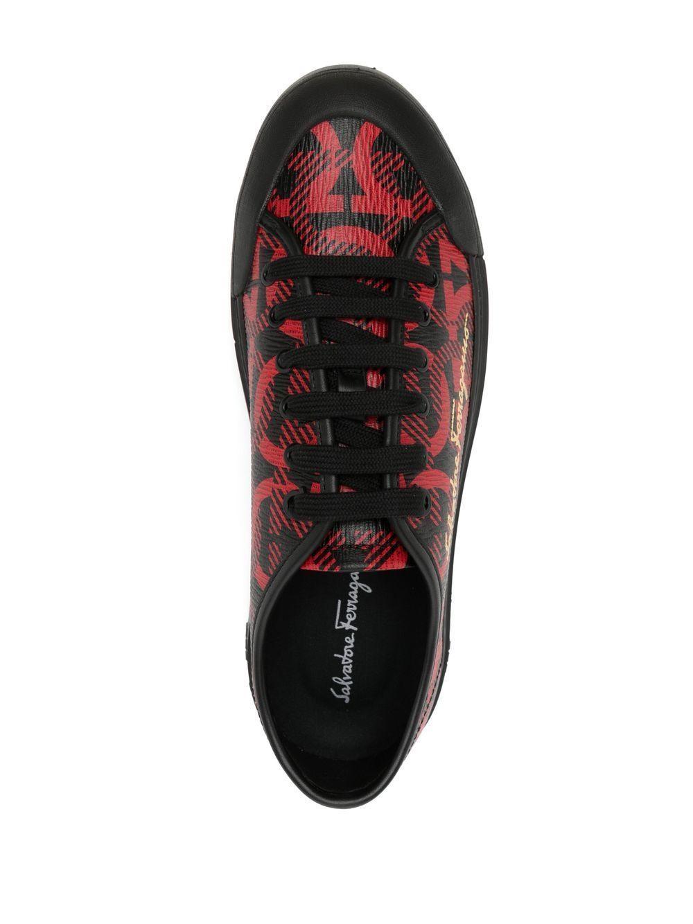 Gancini logo-top sneakers Product Image
