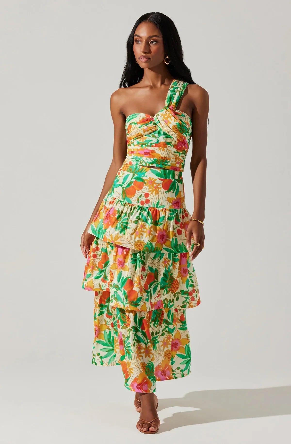 FINAL SALE ASTR the Label | Daya One-Shoulder Crop Top Product Image