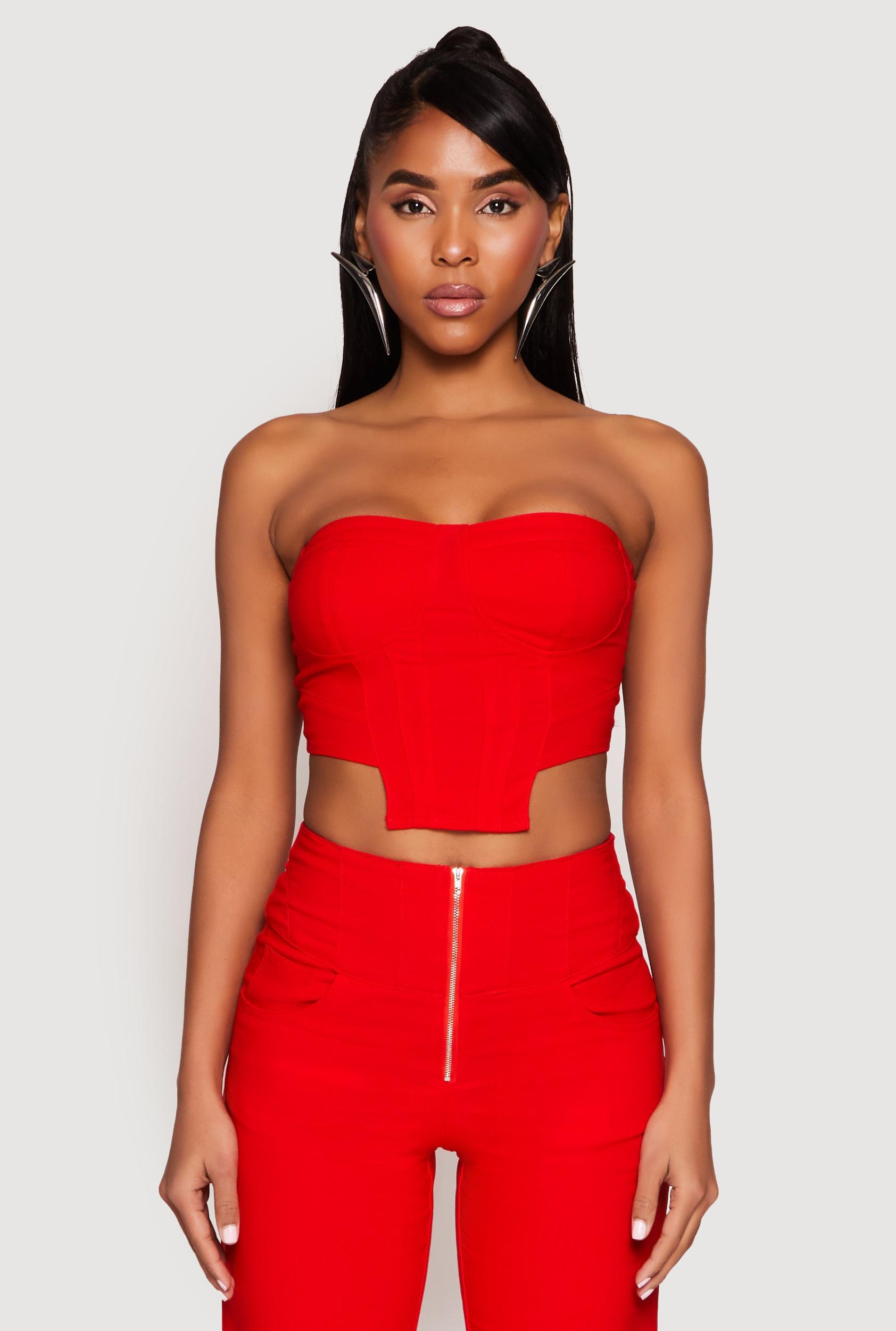 Womens Hyperstretch Strapless Bustier Top Product Image