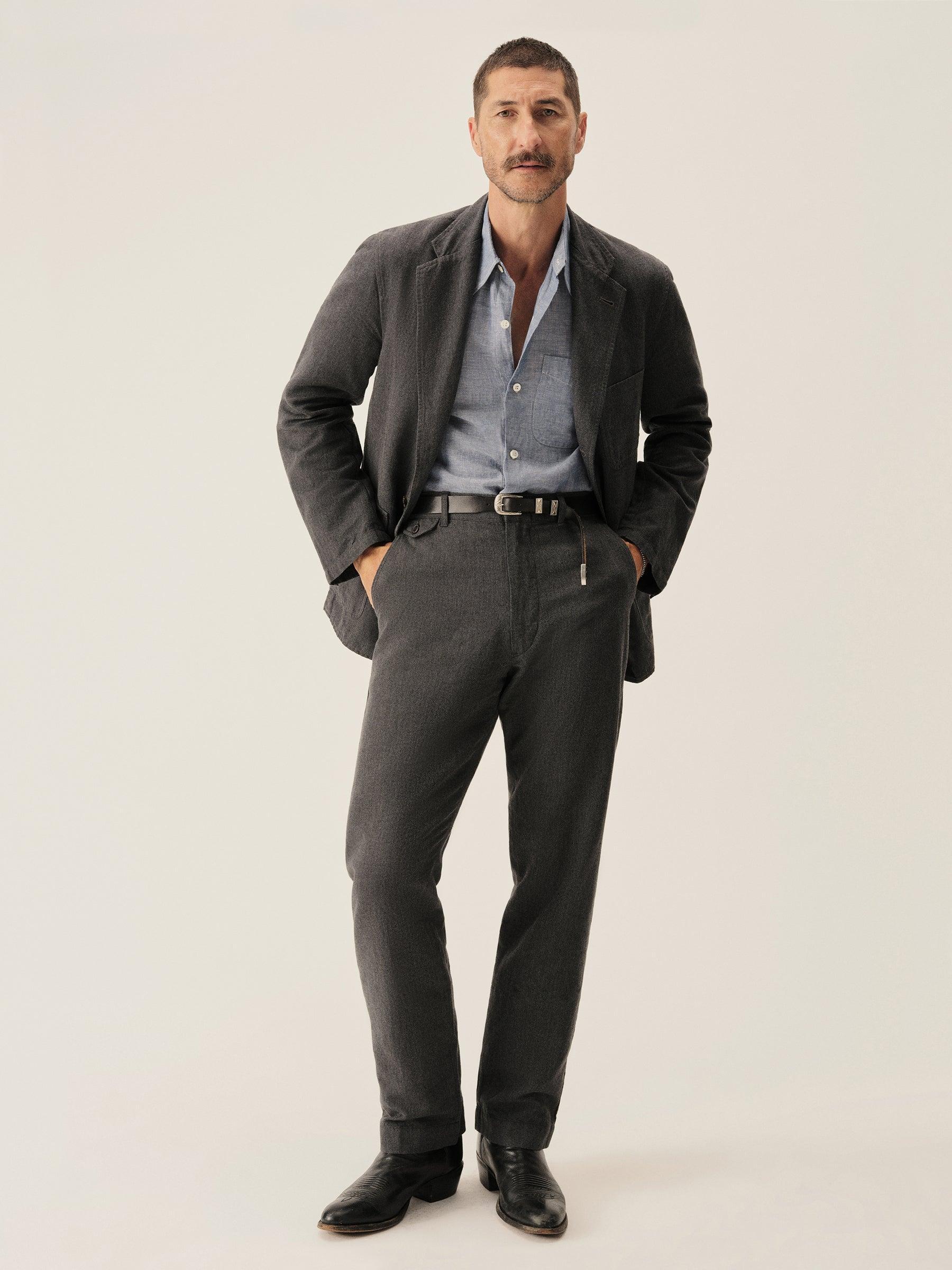 Charcoal Herringbone Capitola Linen Carry-On Jacket Product Image
