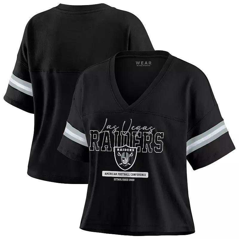 Women's WEAR by Erin Andrews Royal Seattle Seahawks Plus Size Color Block Boxy V-Neck T-Shirt, Size: 1XL, Blue Product Image