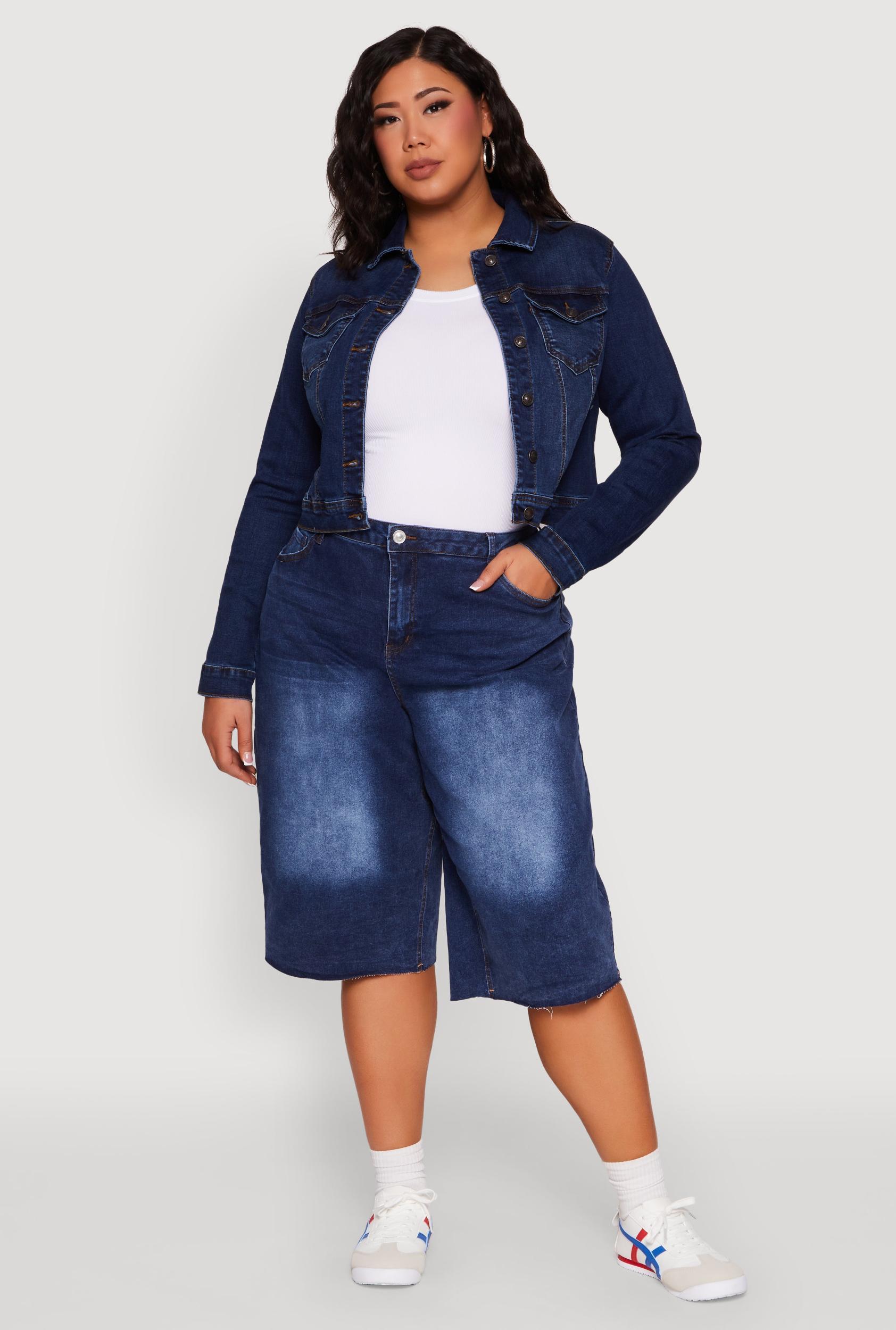 Womens Plus Size WAX High Waisted Bermuda Shorts Product Image