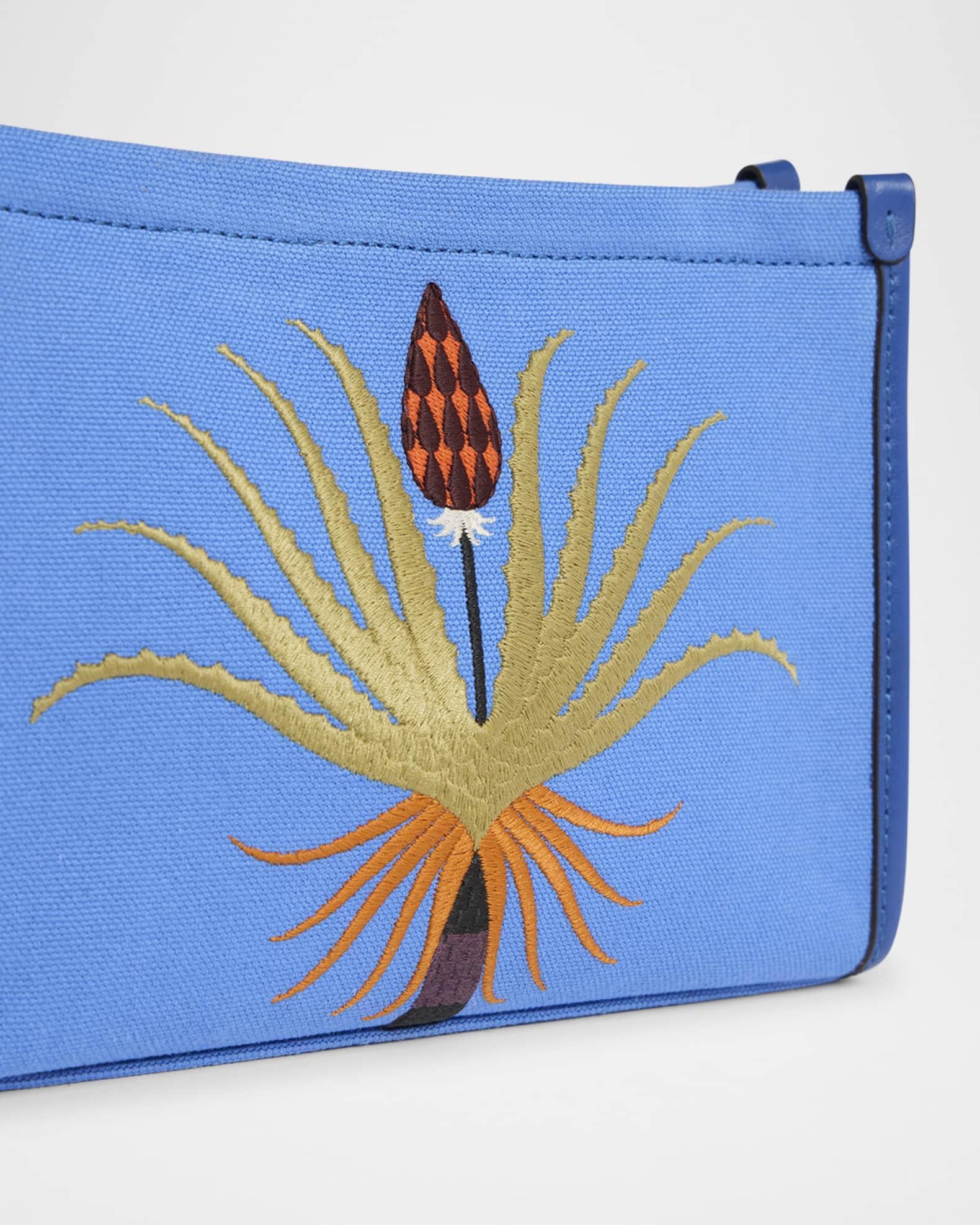 Embroidered Canvas Pouch Bag Product Image