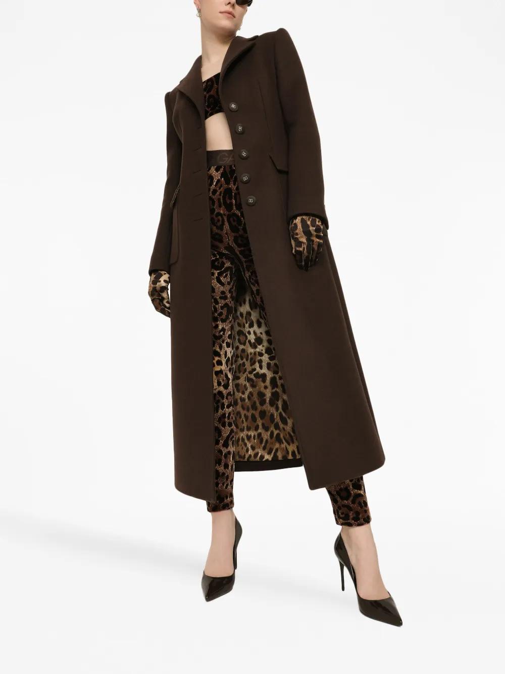 leopard-print jacquard leggings Product Image