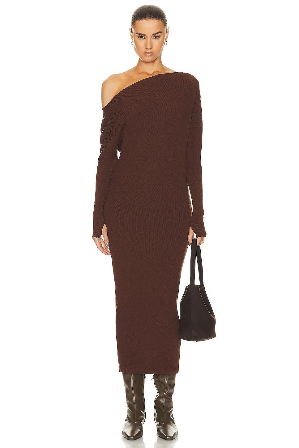 Sweater Knit Slouch Dress Enza Costa Product Image
