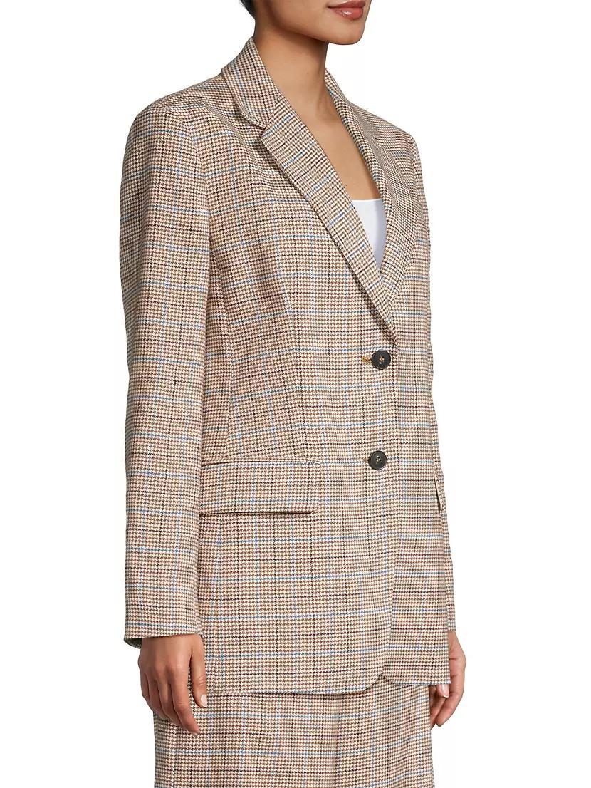 Peirak Glen Check Linen & Cotton Blazer Product Image