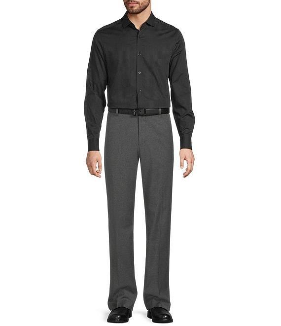 Murano The Murano Show Collection Slim Fit Stripe Sateen Long Sleeve Woven Shirt Product Image