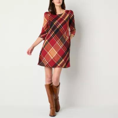 Jessica Howard Womens 3/4 Sleeve Shift Dress Product Image