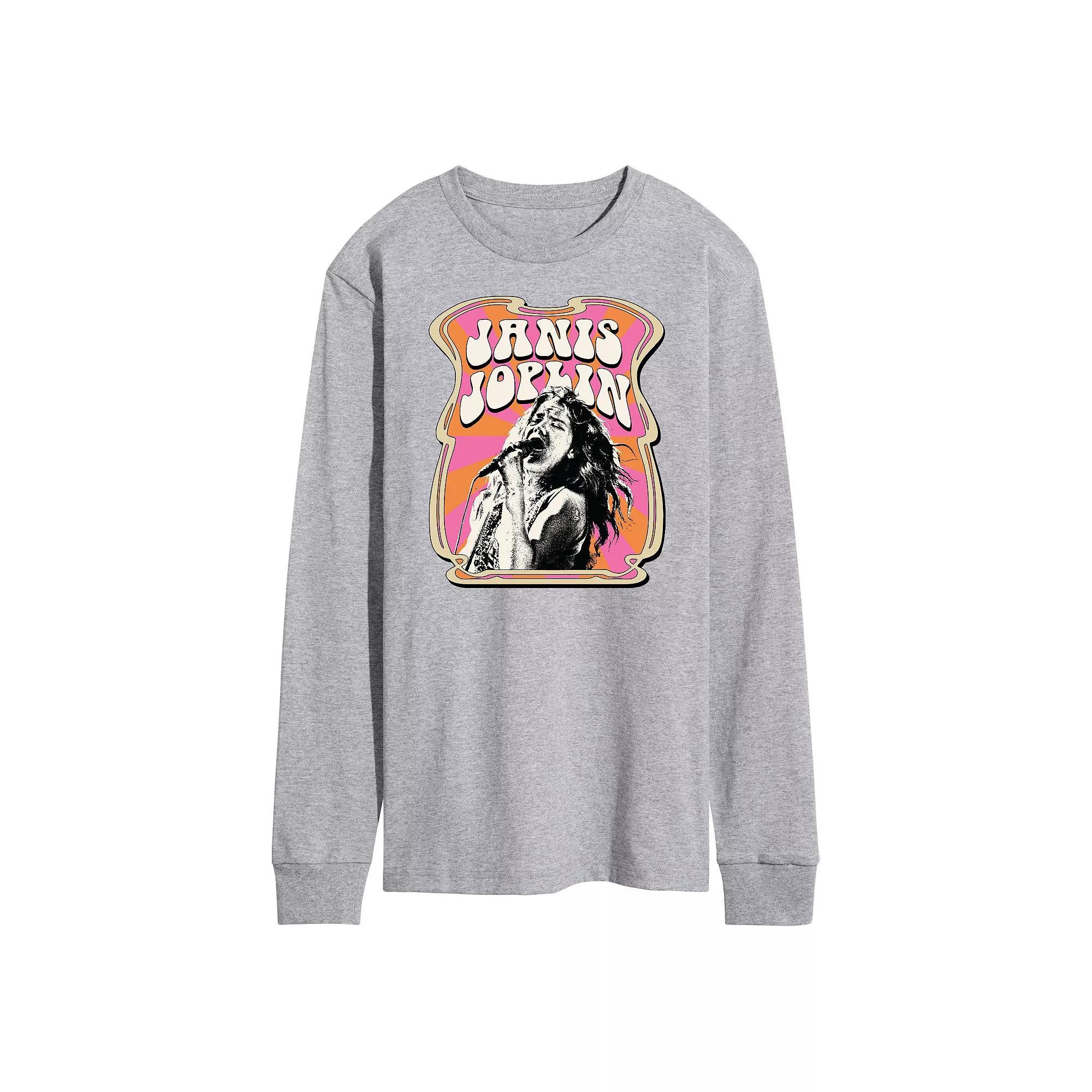 Mens Janis Joplin Poster Long Sleeve Tee Product Image