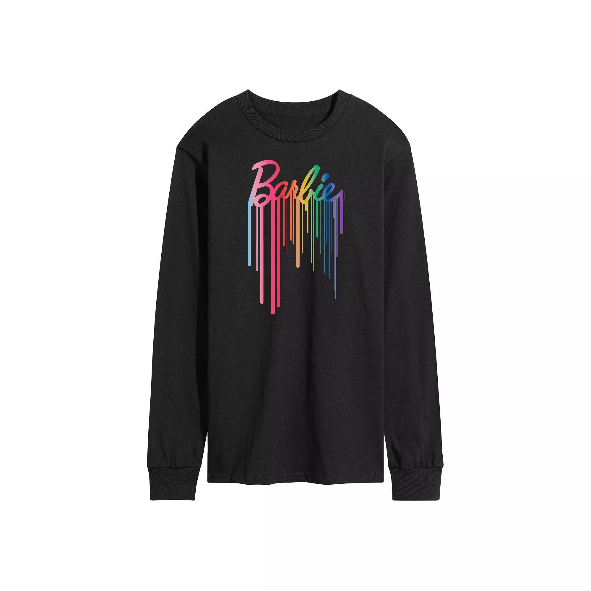 Mens Barbie Logo Long Sleeve Graphic Tee Product Image
