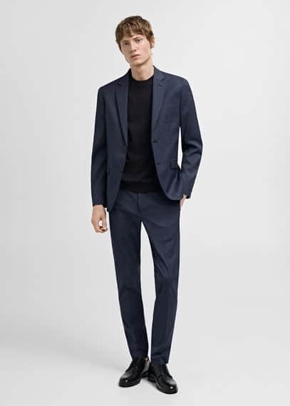 Stretch fabric super slim-fit suit trousers - Men | MANGO USA Product Image