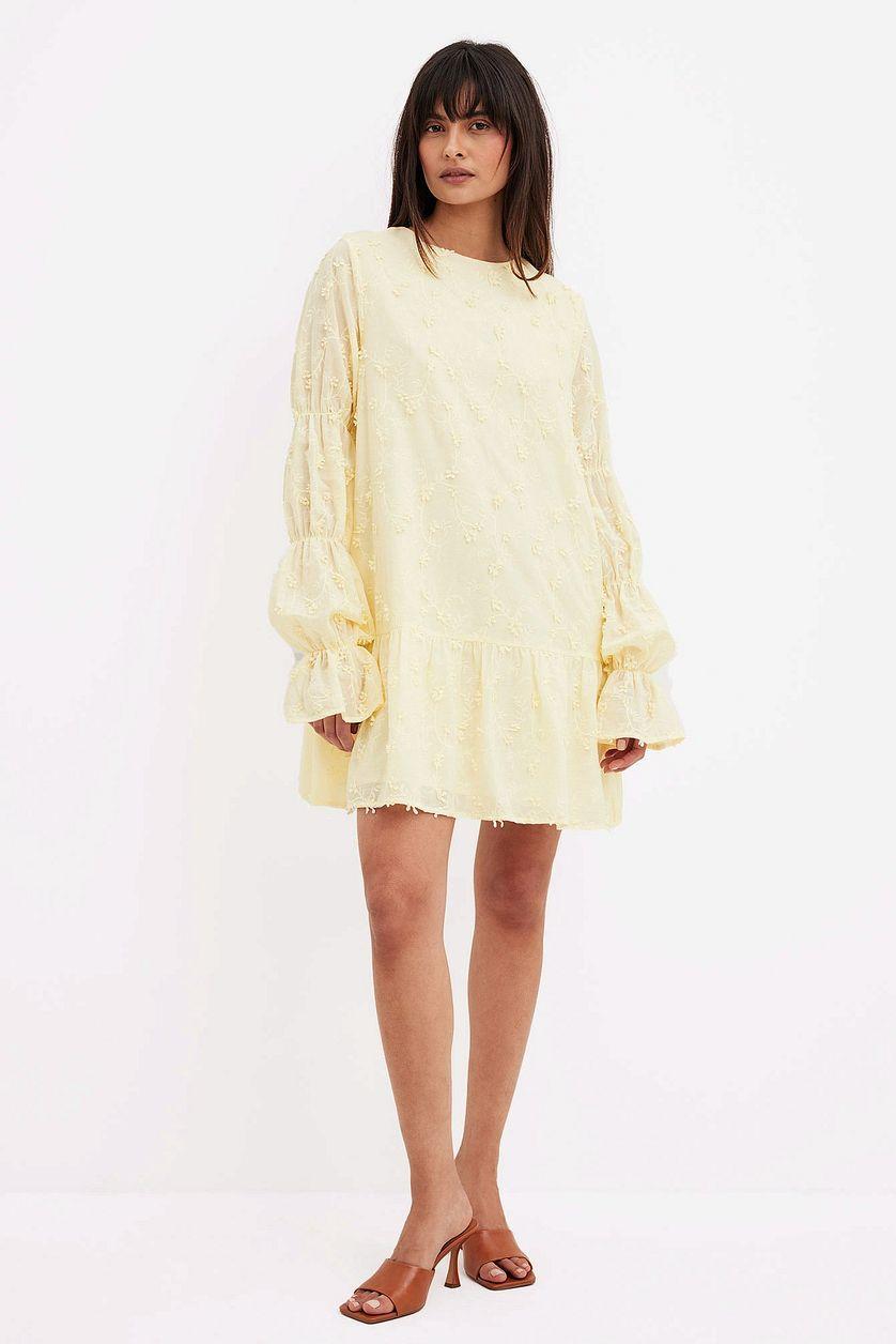 Sleeve Detail Deep Back Dress Product Image