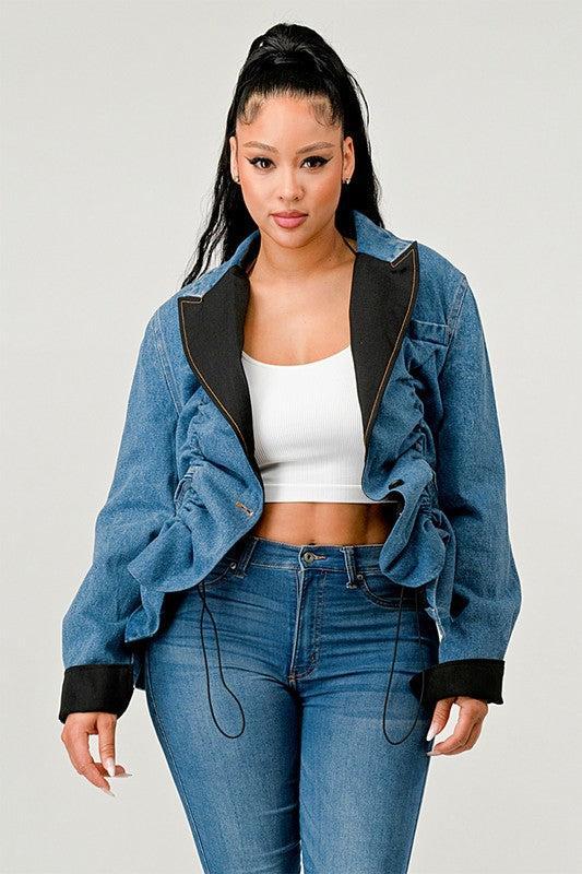 Athina Cute Denim Blazer Product Image