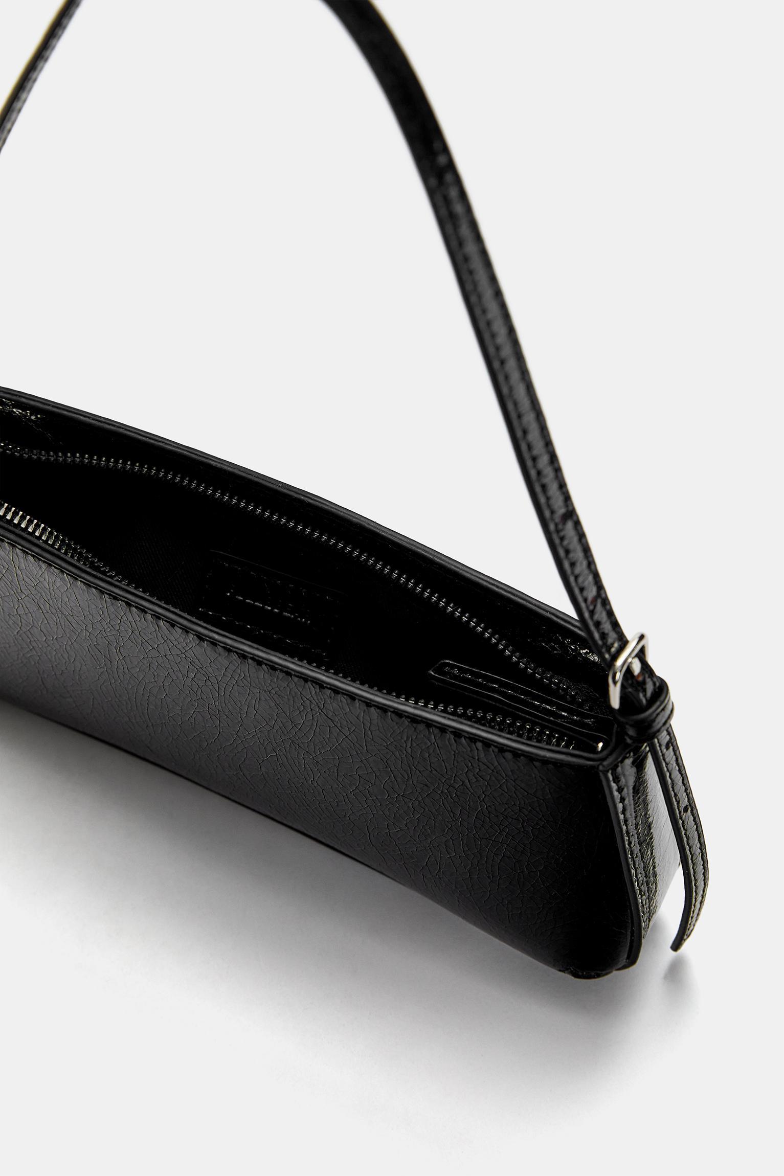 Faux patent finish shoulder bag Product Image