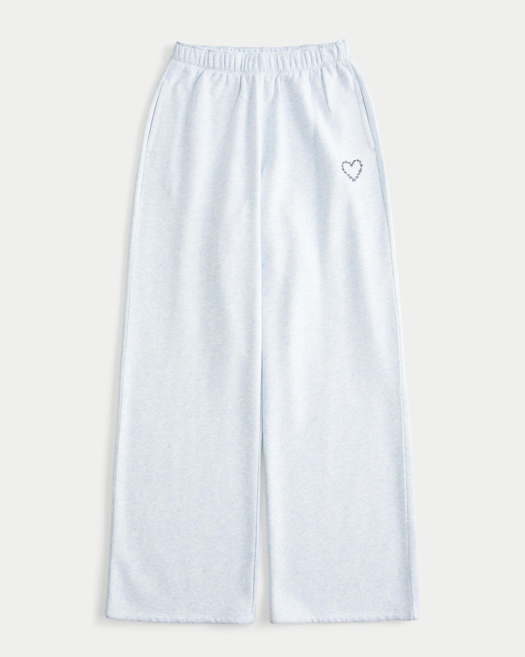 Heart Graphic Wide-Leg Sweatpants Product Image