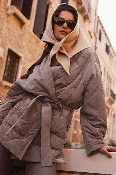 Urbanite Wrap Puffer - Mushroom Product Image